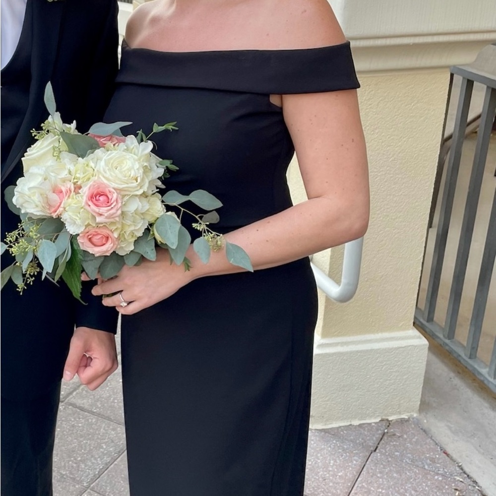 BLACK- DB STUDIOS bridesmaid dress off the shoulder (discontinued)
